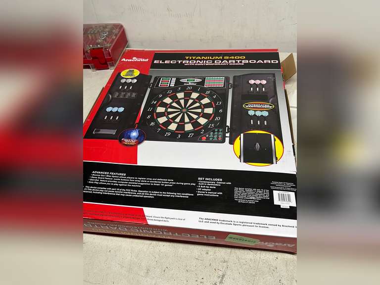 Arachnid Titanium 5400 Electronic Dartboard and Cabinet, Black 189