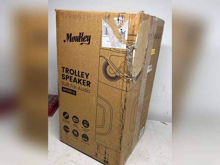 Moukey Karaoke Machine PA System Woofer Portable Bluetooth Speaker w/ 2 Wireless Microphones 144