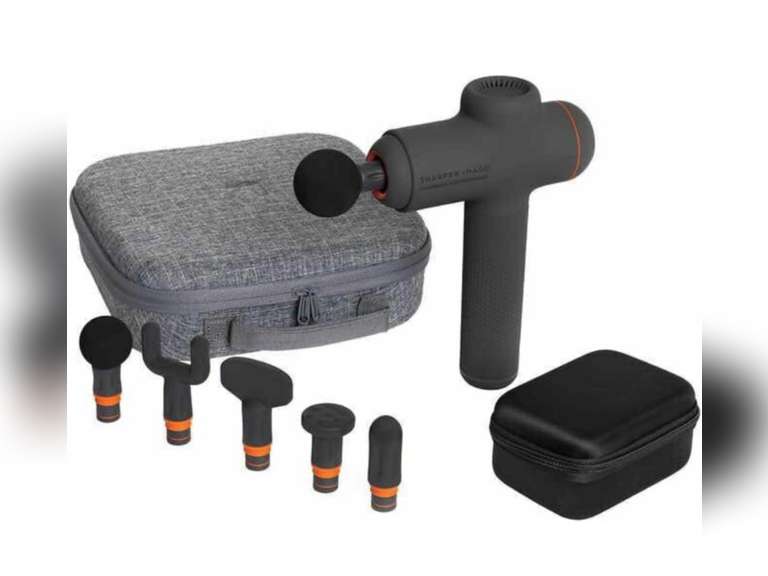 Power Percussion Deep Tissue Massager with 6 Attachments - Sharper Image Gun 53
