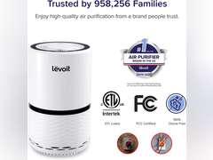 LEVOIT Air Purifiers for Home, HEPA Filter for Smoke, Dust and Pollen in Bedroom, Ozone Free, Filtration System Odor Eliminators for Office with Optional Night Light, 1 Pack, White White 1 Pack 69.98