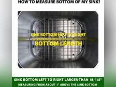 Serene Valley Sink Grid 18-1/8" L x 13-3/8" W, Centered Drain with Corner Radius 3-1/2", NDG1813C 39.95