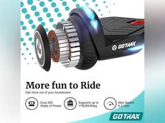 Gotrax NOVA Hoverboard with 6.5" LED Wheels, Max 3.1 Miles & 6.2mph Power by Dual 200W Motor, LED Fender Light/Headlight，UL2272 Certified & 65.52Wh Battery Self Balancing Scooter for 44-176lbs Matte Black 159.99