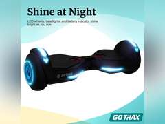 Gotrax NOVA Hoverboard with 6.5" LED Wheels, Max 3.1 Miles & 6.2mph Power by Dual 200W Motor, LED Fender Light/Headlight，UL2272 Certified & 65.52Wh Battery Self Balancing Scooter for 44-176lbs Matte Black 159.99