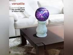 Alpine Corporation 12" Tall Indoor/Outdoor Roman Column Gazing Globe Display Stand, Mixed Colors 30.99