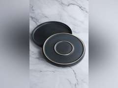famiware Dinner Plates for 6, 10 inches Plate Set, Scratch Resistant, Stoneware Dinnerware, Kitchen Modern Rustic Serving Dishes, Black Matte Dinner Plate Full Glaze Black Matte 49.99