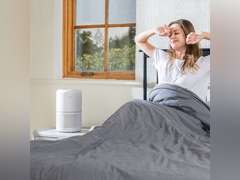 LEVOIT Air Purifier for Home Allergies Pets Hair in Bedroom, HEPA Filter, Covers Up to 1095 Sq.Foot Powered by 33W High Torque Motor, Remove Dust Smoke Pollutants, 0.3 Microns, Core 300, White 300 Cream White 99.99