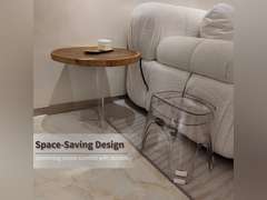 Shower Stool Acrylic Foot Rest, Non-Slip Waterproof Shower Stool for Shaving Legs &Shower Stool for Inside Shower, Clear Corner Bathroom Stool Acrylic Shower Bench for Bathtub Small Shower Spaces 49.99