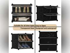 HOMIDEC Shoe Storage, 10-Tier Shoe Rack Organizer for Closet 20 Pair Narrow Shoes Shelf Cabinet for Entryway, Bedroom and Hallway Black 45.99