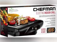Chefman Electric Smokeless Indoor Grill w/Non-Stick Cooking Surface & Adjustable Temperature Knob from Warm to Sear for Customized BBQing, Dishwasher Safe Removable Water Tray, Black 34.96