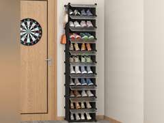 HOMIDEC Shoe Storage, 10-Tier Shoe Rack Organizer for Closet 20 Pair Narrow Shoes Shelf Cabinet for Entryway, Bedroom and Hallway Black 45.99