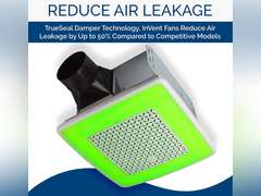 Broan-NuTone AER110RGBL ChromaComfort 110 CFM Ventilation Fan with 24 Color Selectable LED, 1.5 Sones, ENERGY STAR Certified, White 156.2