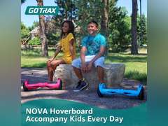 Gotrax NOVA Hoverboard with 6.5" LED Wheels, Max 3.1 Miles & 6.2mph Power by Dual 200W Motor, LED Fender Light/Headlight，UL2272 Certified & 65.52Wh Battery Self Balancing Scooter for 44-176lbs Matte Black 159.99
