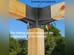 Antsky Stainless Steel 3-Way Right Angle Corner Pergola Bracket with Screws for 4x4 Inch(Actual: 3.5x3.5 Inch) Wood Beams，Pergola/Gazebo Kit (4 Pack) 4x4inch(Actual: 3.5x3.5inch) 149.5