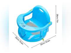 Newborn Infant Baby Bath Seat, Non-Slip Infants Baby Bath Chair for Bathtub, Cute Shape Baby Shower Chairs for Tub Sitting up, Surround Bathroom Seats for Baby 6-18 Months (Pure White) 45.99