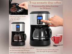 Mixpresso 5-Cup Drip Coffee Maker, Automatic Brew Coffee Pot Machine with Built-In Burr Coffee Grinder, Programmable Smart Coffee Maker with Timer With Glass Carafe Coffee Pot 5 Cup With Grinder 55.99