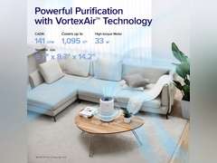 LEVOIT Air Purifier for Home Allergies Pets Hair in Bedroom, HEPA Filter, Covers Up to 1095 Sq.Foot Powered by 33W High Torque Motor, Remove Dust Smoke Pollutants, 0.3 Microns, Core 300, White 300 Cream White 99.99