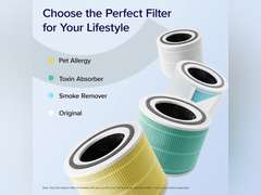 LEVOIT Air Purifier for Home Allergies Pets Hair in Bedroom, HEPA Filter, Covers Up to 1095 Sq.Foot Powered by 33W High Torque Motor, Remove Dust Smoke Pollutants, 0.3 Microns, Core 300, White 300 Cream White 99.99