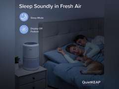 LEVOIT Air Purifier for Home Allergies Pets Hair in Bedroom, HEPA Filter, Covers Up to 1095 Sq.Foot Powered by 33W High Torque Motor, Remove Dust Smoke Pollutants, 0.3 Microns, Core 300, White 300 Cream White 99.99