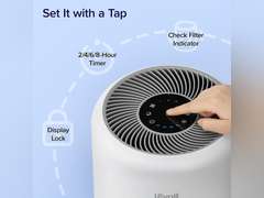 LEVOIT Air Purifier for Home Allergies Pets Hair in Bedroom, HEPA Filter, Covers Up to 1095 Sq.Foot Powered by 33W High Torque Motor, Remove Dust Smoke Pollutants, 0.3 Microns, Core 300, White 300 Cream White 99.99