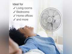Lasko Oscillating Pedestal Fan, Adjustable Height, 3 Speeds, for Bedroom, Living Room, Home Office and College Dorm Room, 18", White, 1820 44.99