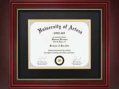 CORE ART Diploma Frame Display 11x14 Document with Mat or 15x18 Pictures without Mat, Real Wood Wall Frame with Tempered Glass(Cherry Red) Cherry Red - Black 15x18 for 11x14 54.49