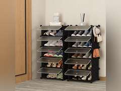 HOMIDEC Shoe Storage, 10-Tier Shoe Rack Organizer for Closet 20 Pair Narrow Shoes Shelf Cabinet for Entryway, Bedroom and Hallway Black 45.99
