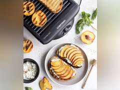 Chefman Electric Smokeless Indoor Grill w/Non-Stick Cooking Surface & Adjustable Temperature Knob from Warm to Sear for Customized BBQing, Dishwasher Safe Removable Water Tray, Black 34.96