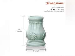 Alpine Corporation 12" Tall Indoor/Outdoor Roman Column Gazing Globe Display Stand, Mixed Colors 30.99