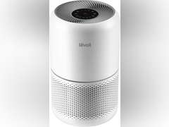LEVOIT Air Purifier for Home Allergies Pets Hair in Bedroom, HEPA Filter, Covers Up to 1095 Sq.Foot Powered by 33W High Torque Motor, Remove Dust Smoke Pollutants, 0.3 Microns, Core 300, White 300 Cream White 99.99