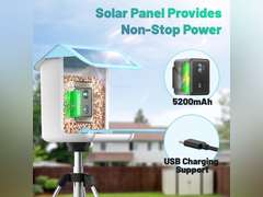 AUXCO Bird Feeder with Camera, 2023 Newest Dual Solar Panels Charging Smart Bird Feeder Camera, AI Identify 11000+ Bird Species, Auto Capture Bird Videos & APP Notify Video Bird Camera for Bird Lovers 259.98