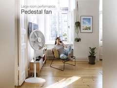 Lasko Oscillating Pedestal Fan, Adjustable Height, 3 Speeds, for Bedroom, Living Room, Home Office and College Dorm Room, 18", White, 1820 44.99