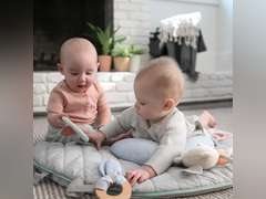 Ingenuity Cozy Spot Reversible Duvet Activity Gym & Play Mat with Wooden Bar - Loamy, Ages Newborn + 48.99