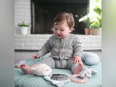 Ingenuity Cozy Spot Reversible Duvet Activity Gym & Play Mat with Wooden Bar - Loamy, Ages Newborn + 48.99