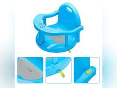 Newborn Infant Baby Bath Seat, Non-Slip Infants Baby Bath Chair for Bathtub, Cute Shape Baby Shower Chairs for Tub Sitting up, Surround Bathroom Seats for Baby 6-18 Months (Pure White) 45.99