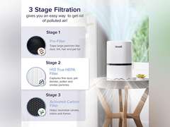 LEVOIT Air Purifiers for Home, HEPA Filter for Smoke, Dust and Pollen in Bedroom, Ozone Free, Filtration System Odor Eliminators for Office with Optional Night Light, 1 Pack, White White 1 Pack 69.98