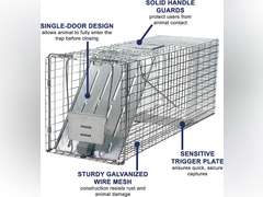 Havahart 1079SR Large 1-Door Humane Catch and Release Live Animal Trap for Raccoons, Cats, Bobcats, Beavers, Small Dogs, Groundhogs, Opossums, Foxes, Armadillos, and Similar-Sized Animals 66.99