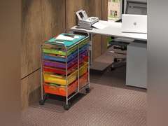 SimpleHouseware 12-Drawers Rolling Storage Cart, Multicolor Multi Color 74.87