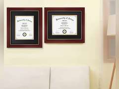CORE ART Diploma Frame Display 11x14 Document with Mat or 15x18 Pictures without Mat, Real Wood Wall Frame with Tempered Glass(Cherry Red) Cherry Red - Black 15x18 for 11x14 54.49