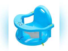 Newborn Infant Baby Bath Seat, Non-Slip Infants Baby Bath Chair for Bathtub, Cute Shape Baby Shower Chairs for Tub Sitting up, Surround Bathroom Seats for Baby 6-18 Months (Pure White) 45.99