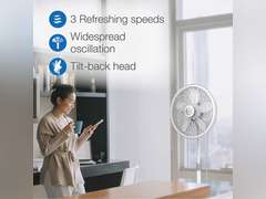 Lasko Oscillating Pedestal Fan, Adjustable Height, 3 Speeds, for Bedroom, Living Room, Home Office and College Dorm Room, 18", White, 1820 44.99