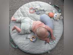 Ingenuity Cozy Spot Reversible Duvet Activity Gym & Play Mat with Wooden Bar - Loamy, Ages Newborn + 48.99