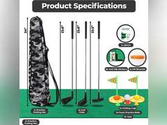 (Lab Tested) - Premium Kids Golf Clubs 3-5 - Kids Golf Set - Toy Golf Set - Toddler Golf Set - Golf Toys for Kids - Mini Golf Set - Baby Toddler Golf Clubs - Plastic Play Golf Clubs - Age 3 4 5 6 32.69