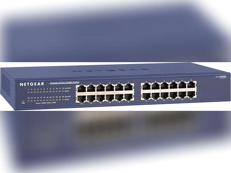 NETGEAR 24-Port Gigabit Ethernet Unmanaged Switch (JGS524) - Desktop or Rackmount, and Limited Lifetime Protection 150