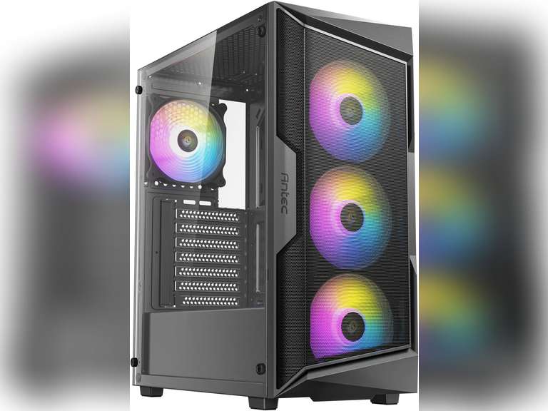 ANTEC AX61 Mid-Tower ATX Gaming Case with Mesh Front Panel, ARGB Fans, Tempered Glass Side Panels, 360mm Radiator Support AX61 Elite 70