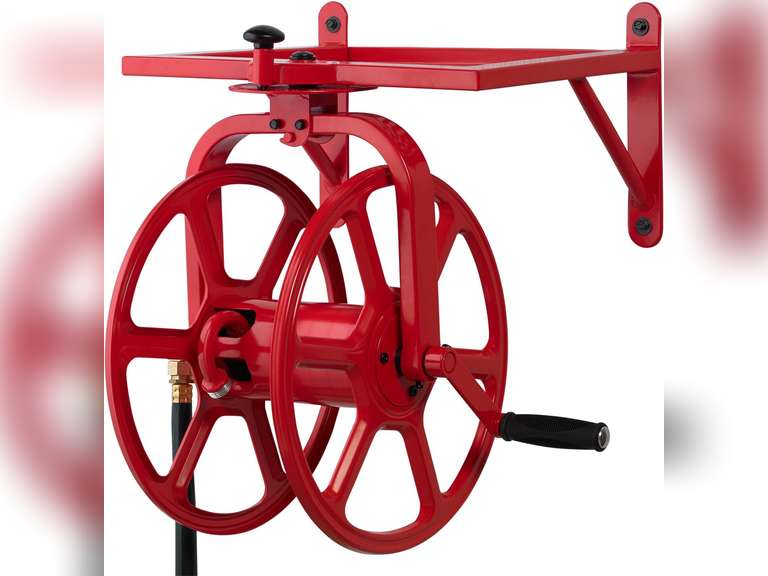 Liberty GARDEN 713 Revolution Multi-Directional Garden Hose Reel, Red 145