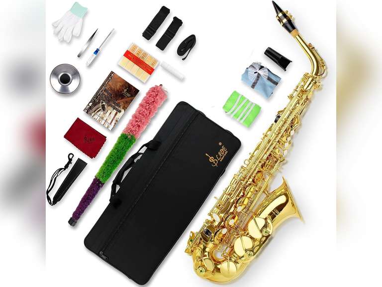 SLADE Saxophone Eb Alto Saxophone for Beginner Students, Saxaphone Adult, Saxophone Alto, Beginner Saxophone, Alto Saxaphone, Saxofon Alto, Saxophone, Gold 230
