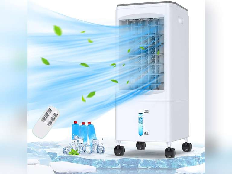 Portable Air Conditioners, 3-IN-1 Air Conditioner Portable for Room, 1.45 Gal Tank Portable AC Cooling Fan w/ 3 Spds & Cooling Modes, Swing, 7H Timer, Quiet Evaporative Air Cooler for Home Office 90