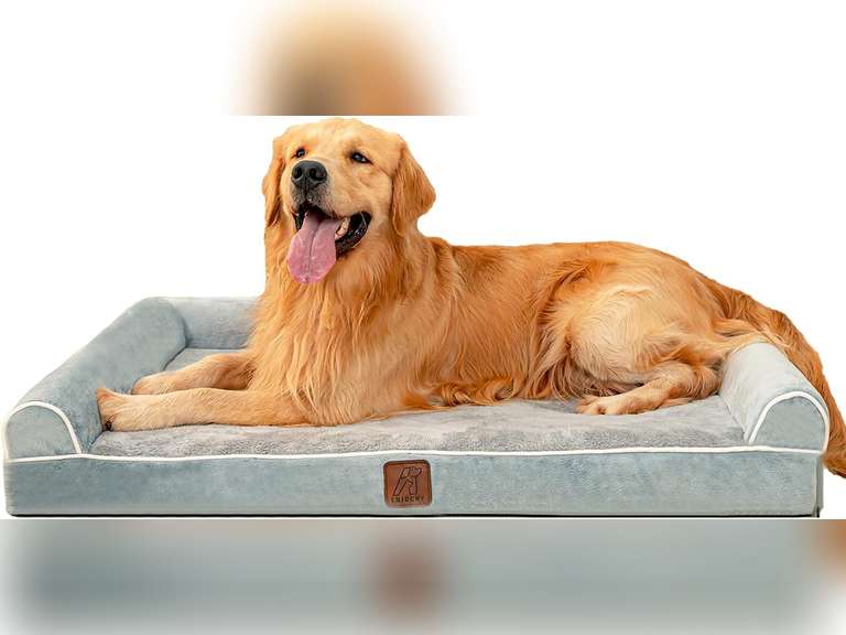 Orthopedic Dog Beds for Extra Large Dogs Waterproof Memory Foam XL Dog Bed with Sides Nonskid Bottom Big Dog Couch Bed with Washable Removable Cover