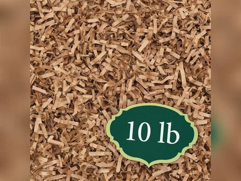 Arcadia Garden Products Confetti Cut Kraft Paper Shred Filler, Recyclable Packing for Packaging, Shipping, Moving, Cushioning, Gift Baskets, Gift Wrapping, Holidays, and Crafts, 10 lb 47