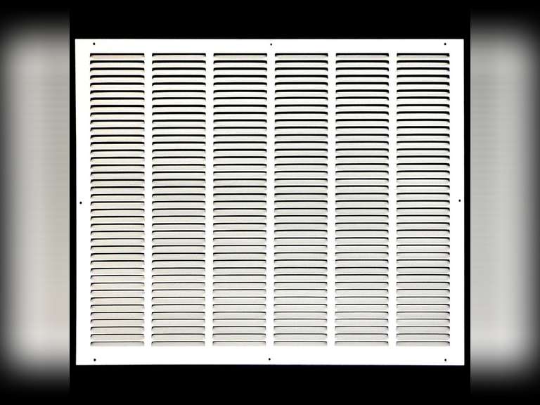 32" x 22" Return Air Grille - Sidewall and Ceiling - HVAC Vent Duct Cover Diffuser - White Outer Dimensions: 33.75w X 23.75"h 78